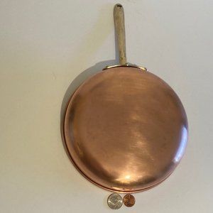 Vintage Metal Copper and Brass Frying Pan